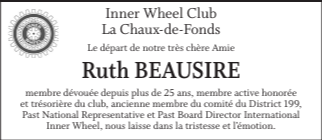 Ruth Beausire, 22 août 2021