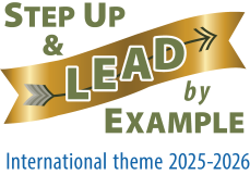 Step up & Lead by Example- Tun und mit gutem Beispiel vorangehen (Das Motto der Präsidentin 2025-26)